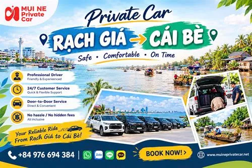 Rach Gia to Cai Be Private Car
